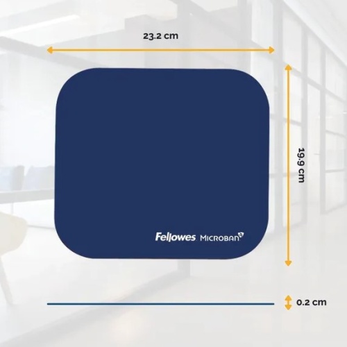 Fellowes Mouse Pad Microban Antibacterial Protection Navy 5933805