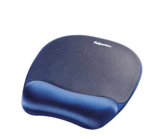 Fellowes Memory Foam Mouse Pad Wrist Support Sapphire Blue 9172801