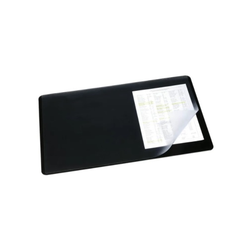 Durable Desk Mat with Clear Overlay 400 x 530mm Black 7202/01