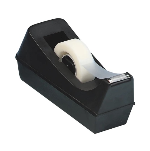 Q-Connect Plastic Tape Dispenser for 19mmx33m Tape Non Slip Base Black KF01294