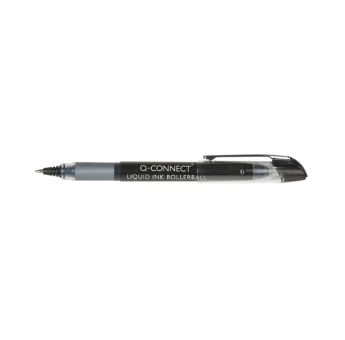 Q-Connect Liquid Ink Rollerball Pen Fine Black (Pack of 10) KF50139