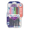 Paper Mate Metallic Felt Tip Pen Medium 0.7mm Tip Assorted Colours (Pack 6) 2137361